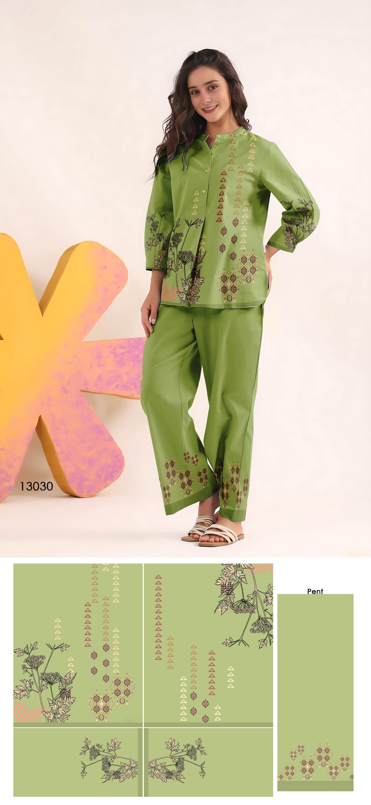 Digital Printed Women’s Coord Set Unstitched Cloth | Free Size | Premium Quality Catalog 1004