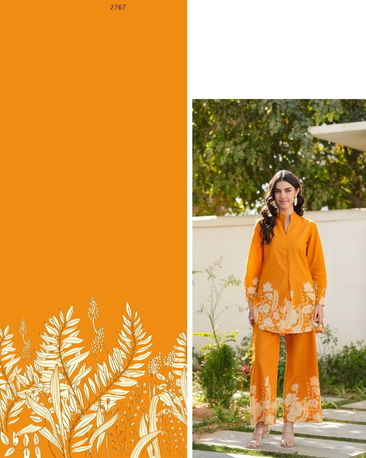 Digital Printed Women’s Coord Set Fabric – Unstitched | Free Size | Premium Quality Catalog 1019