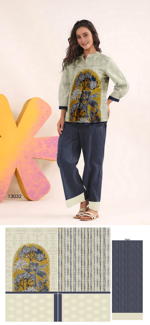 Digital Printed Women’s Unstitched Cord Set Cloth | Free Size | Premium Quality Catalog 1003