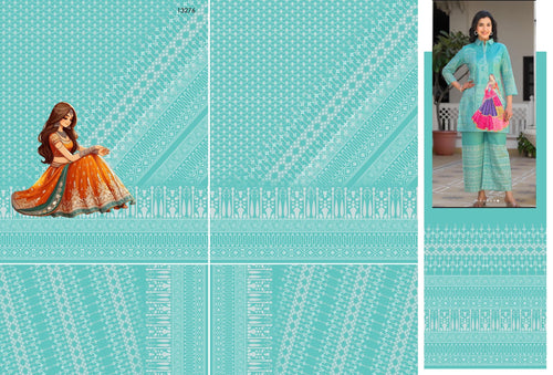 Digital Printed 2.75 metre Women’s Coord Set Cloth | Free Size | Premium Quality Catalog 1008