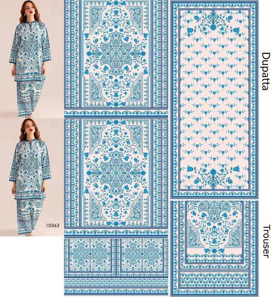 Digital Printed 2.75 metre Women’s Coord Set Piece | Premium Quality Catalog 1011