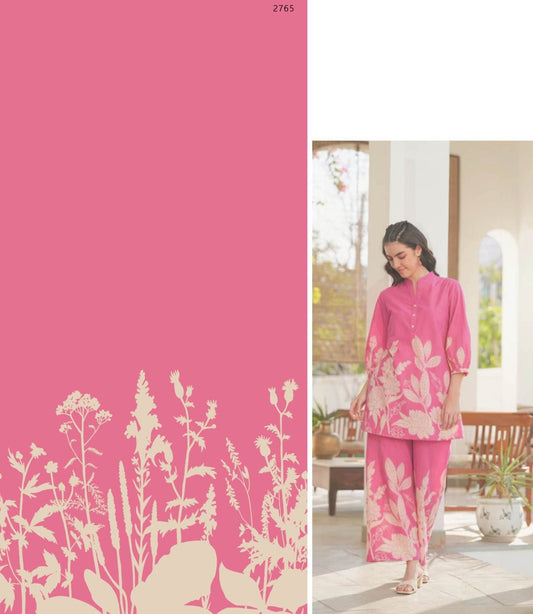 Digital Printed Women’s Coord Set Fabric – Unstitched | Free Size | Premium Quality Catalog 1020