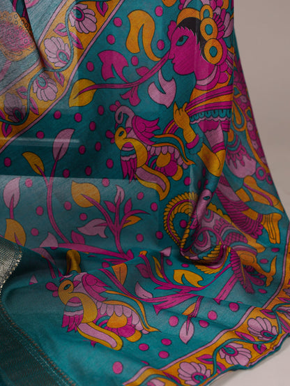 Chanderi Silk Saree For Women | Blooming Floral Design Soft Touch