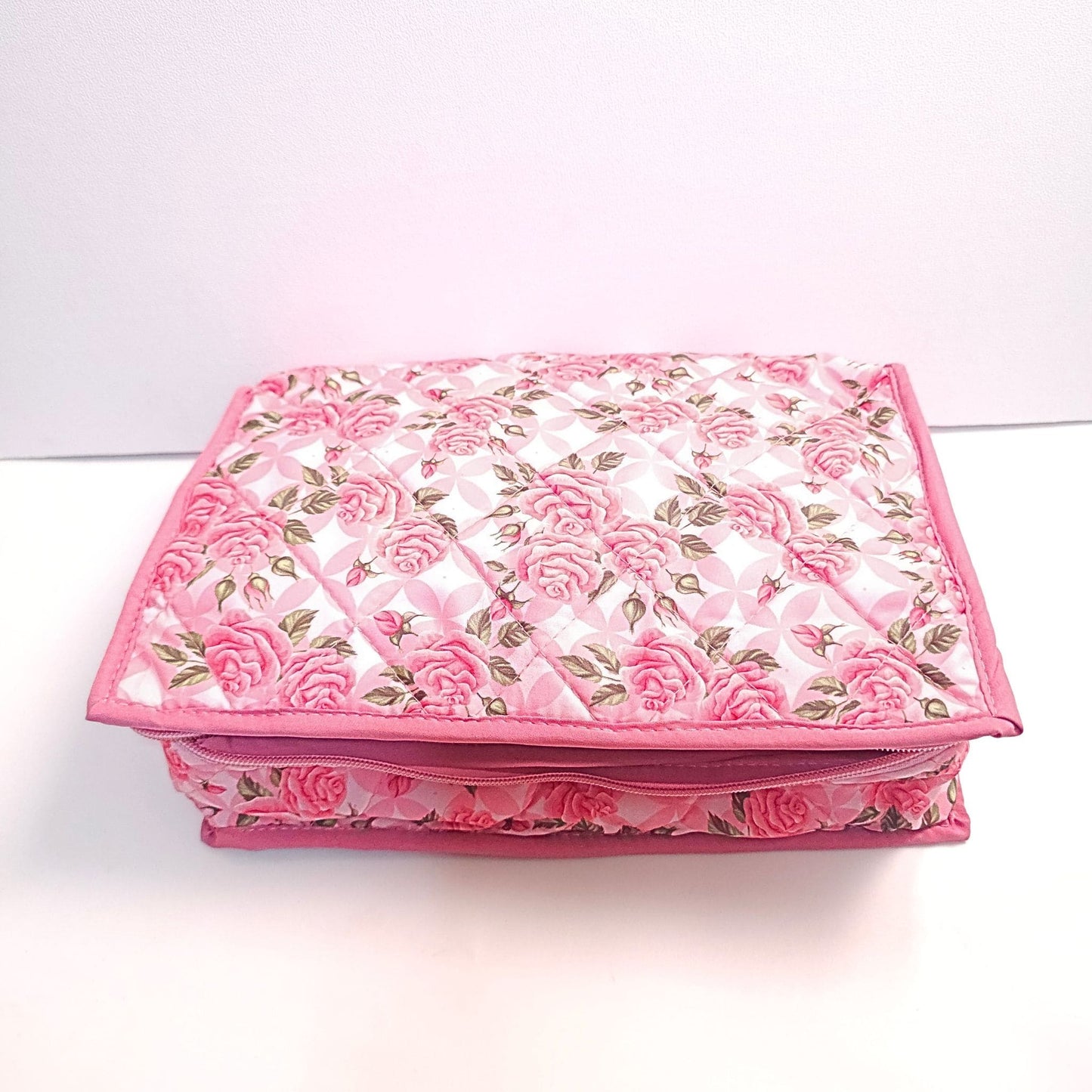 Floral Print Jewelry Organizer with 7 Detachable Pouches