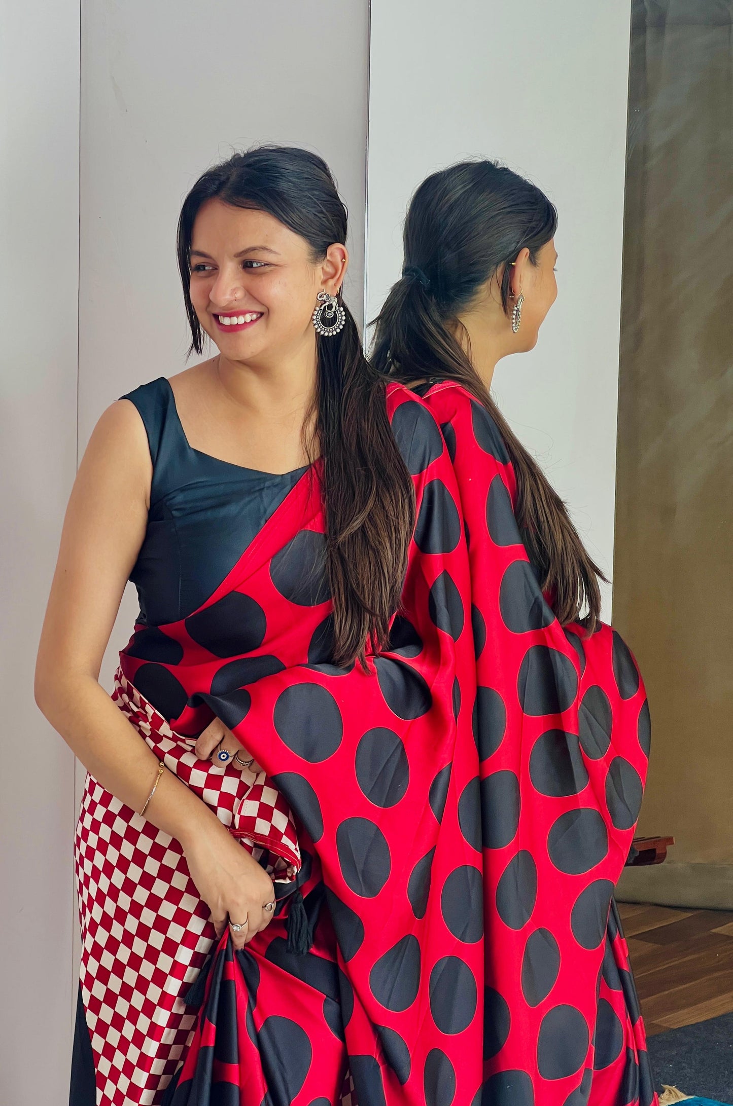 Polka Dots  Original Japan Satin (Devsena satin)