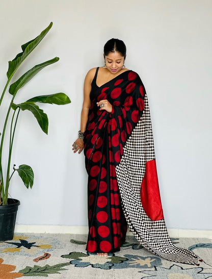 Polka Dots  Original Japan Satin (Devsena satin)