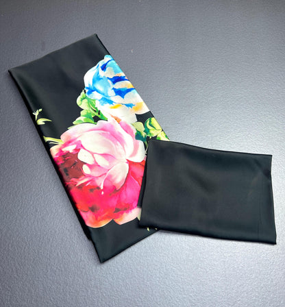 Firozi Floral Digital Printed  Original Japan Satin (Devsena satin)