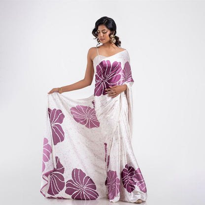 Printed Original Premium Japan Satin Saree