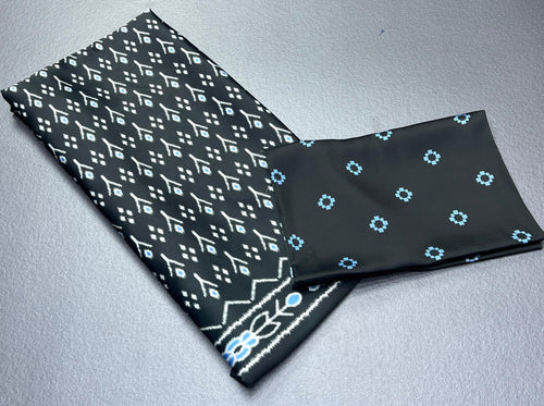 Ikat design Digital Printed Original Japan Satin (Devsena satin)