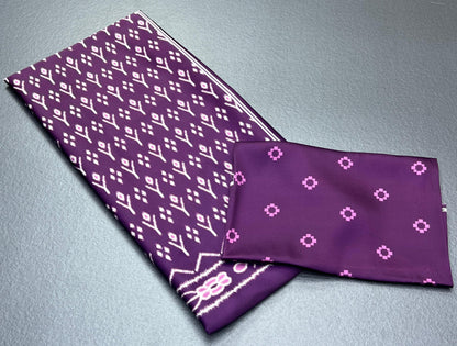 Ikat design Digital Printed Original Japan Satin (Devsena satin)