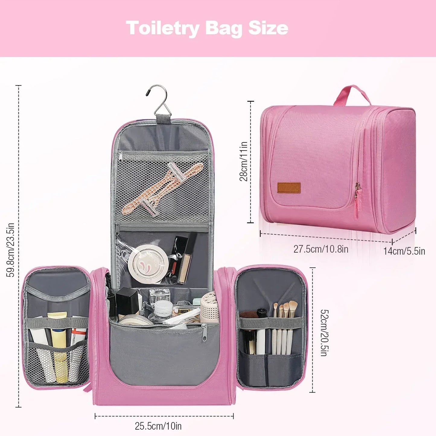 Multifunctional Extra Large Cosmetic Bag for Travel