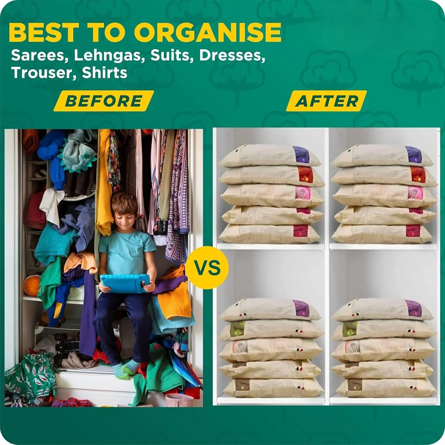 Premium Cotton Saree Covers with Zip