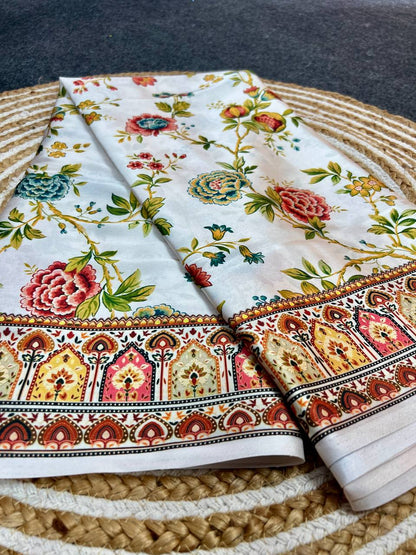 Digital Floral Print  Original Japan Satin (Devsena satin)