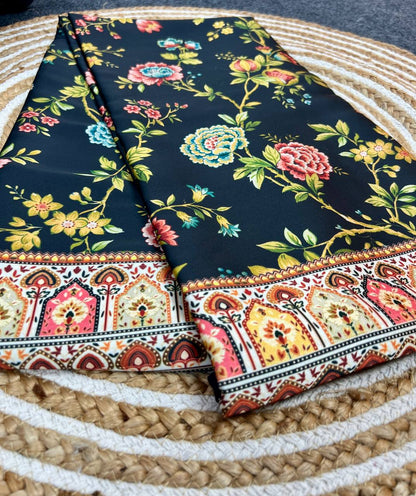 Digital Floral Print  Original Japan Satin (Devsena satin)