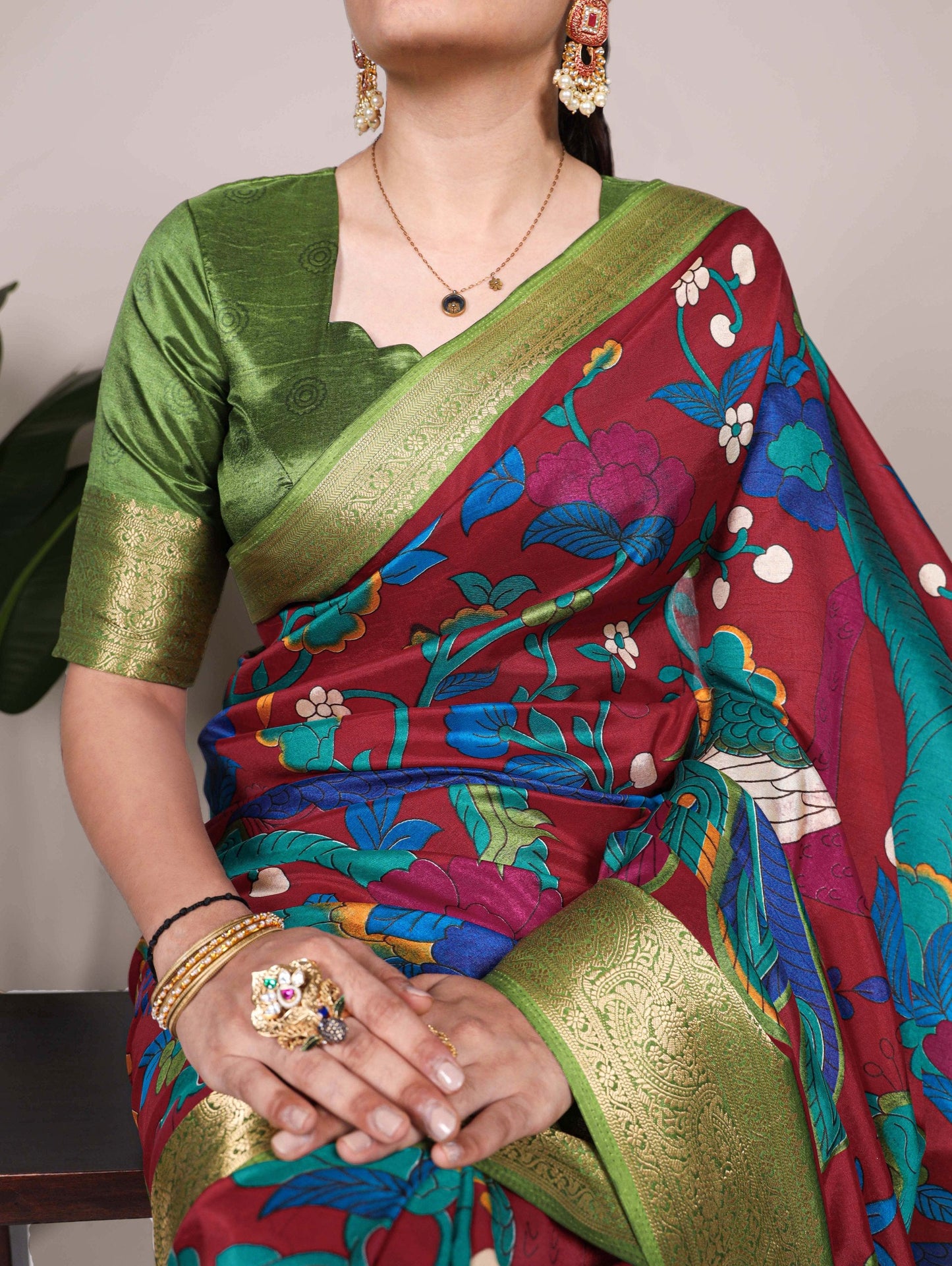 Tussar Silk With Viscose Border Premium Saree