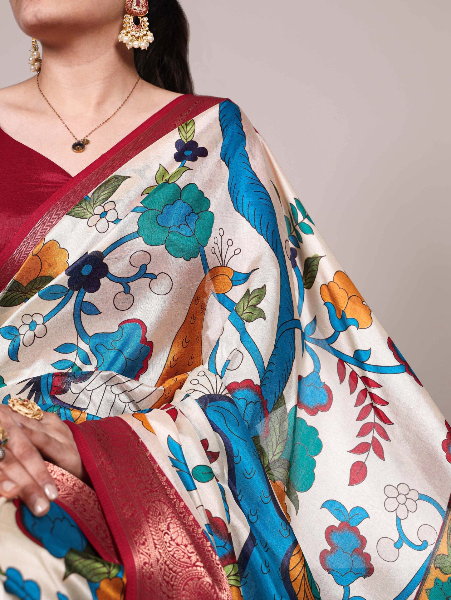Tussar Silk With Viscose Border Premium Saree