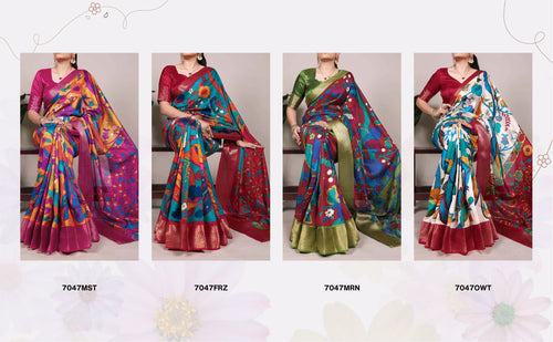Tussar Silk With Viscose Border Premium Saree